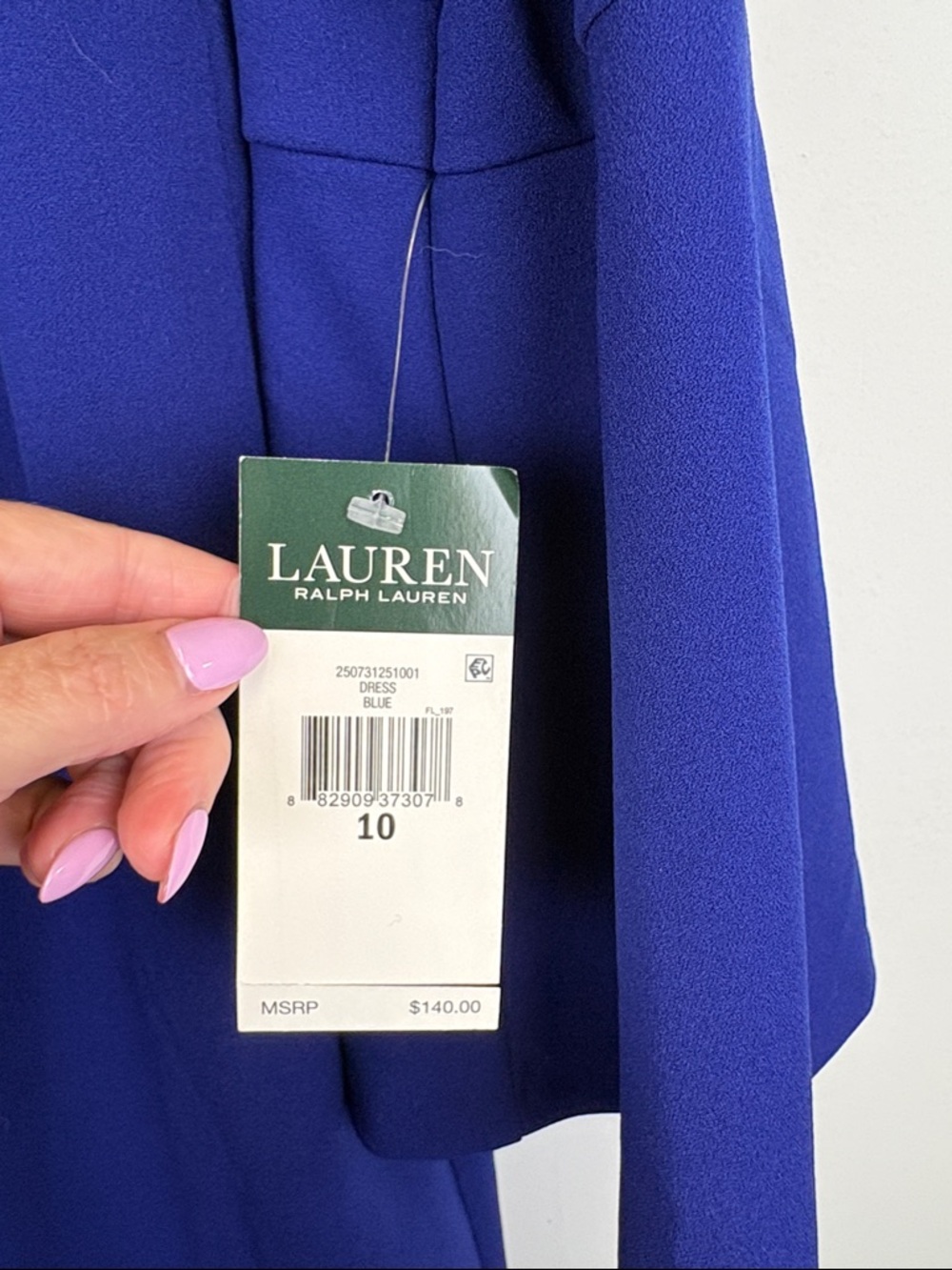Lauren Ralph Lauren Bell Sleeve Sheath Dress | Royal Blue | Size 10 NWT - Picture 3 of 8